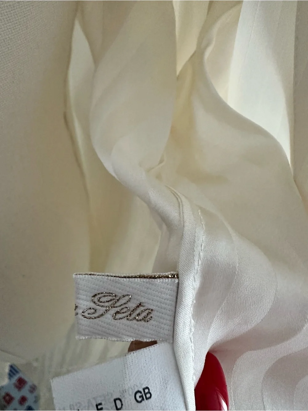 Malizia , La Perla group set Women's Ivory Silk Robe with nightgown